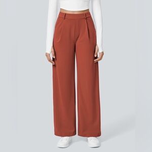 HALARA FLEX Hight Waisted Pocket Straight Leg Work Women's Wide-Leg Pants